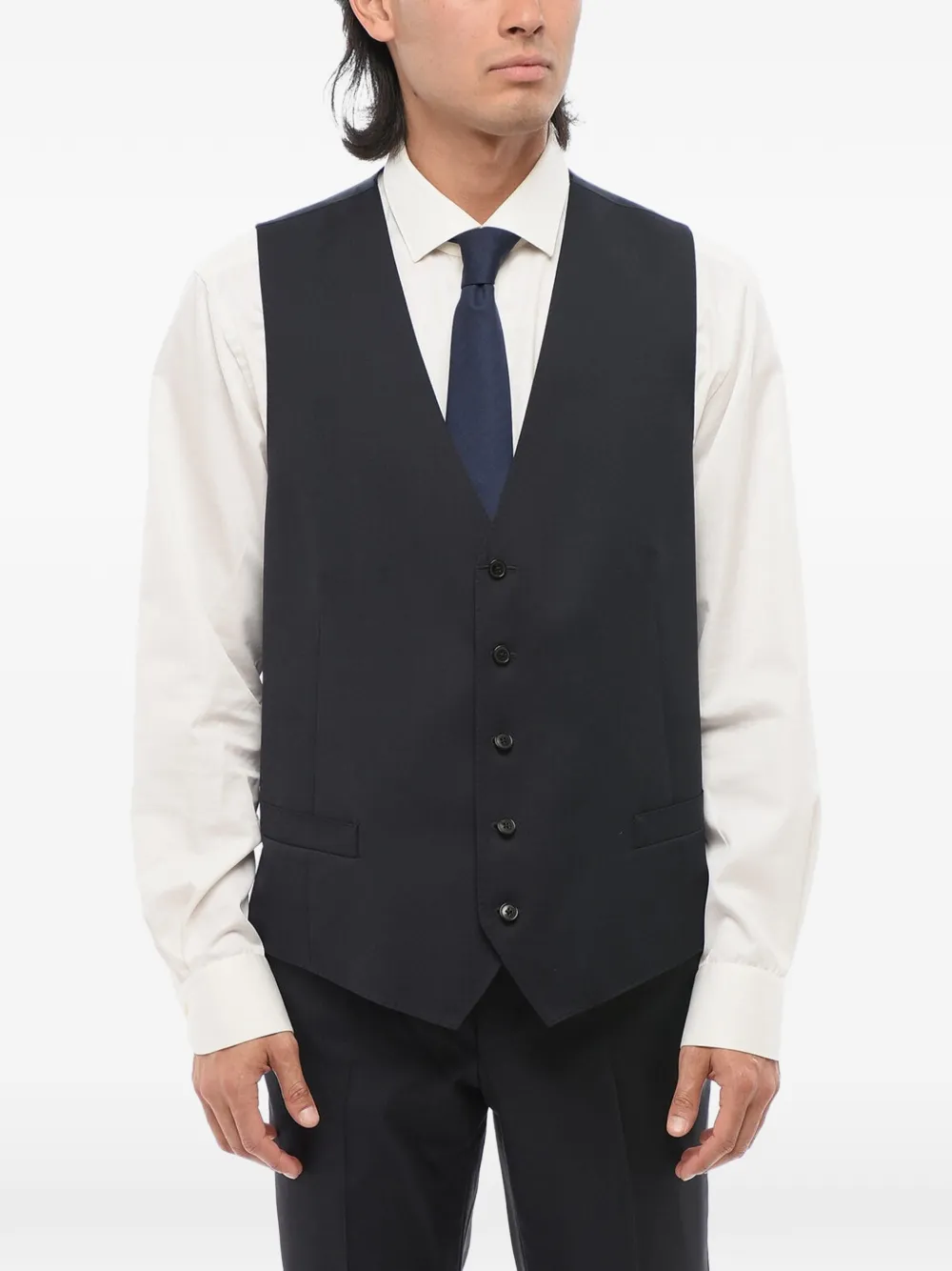 Corneliani Leader Buttoned Waistcoat In Blue