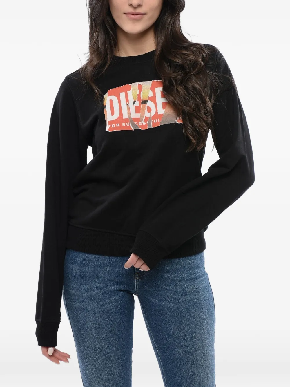 Diesel logo-print sweater - Schwarz