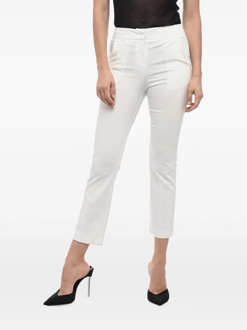 Edra skinny-fit cropped trousers - Weiß