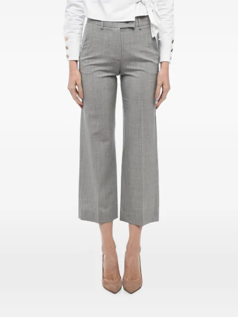 QL2 pressed-crease cropped trousers