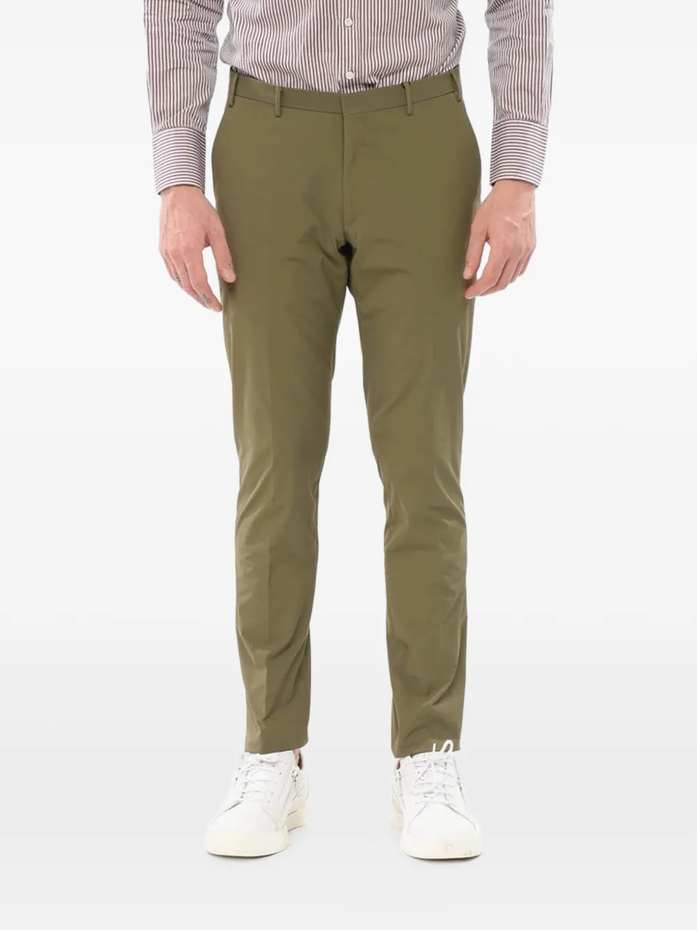 Corneliani stretch-design belt-loops trousers - Grün