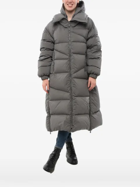 Bacon quilted hooded down coat
