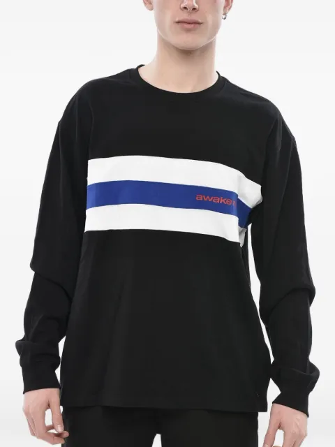Awake NY stripe-detail long-sleeve T-shirt