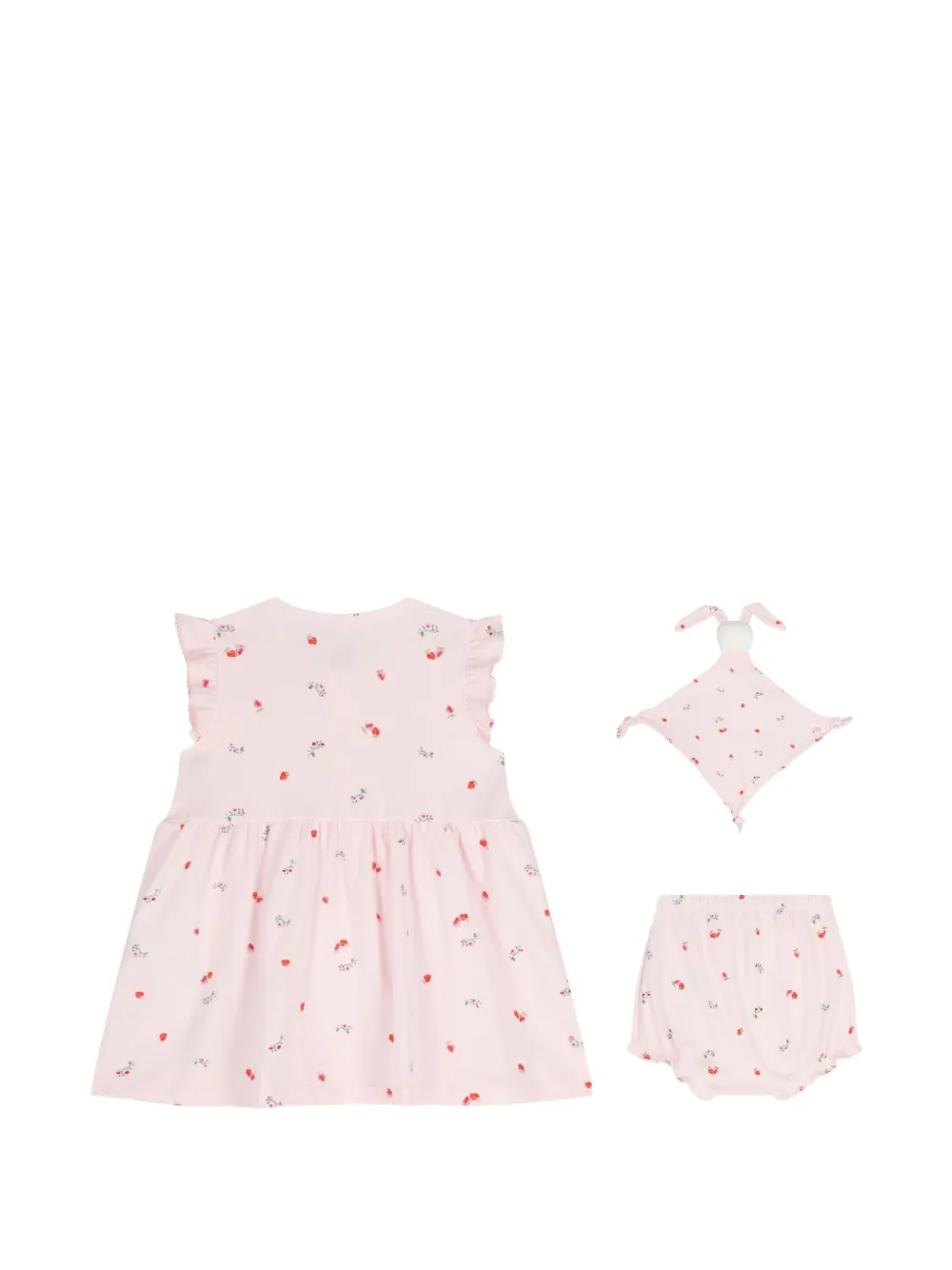 Petit Bateau Jurkset met ruches Roze