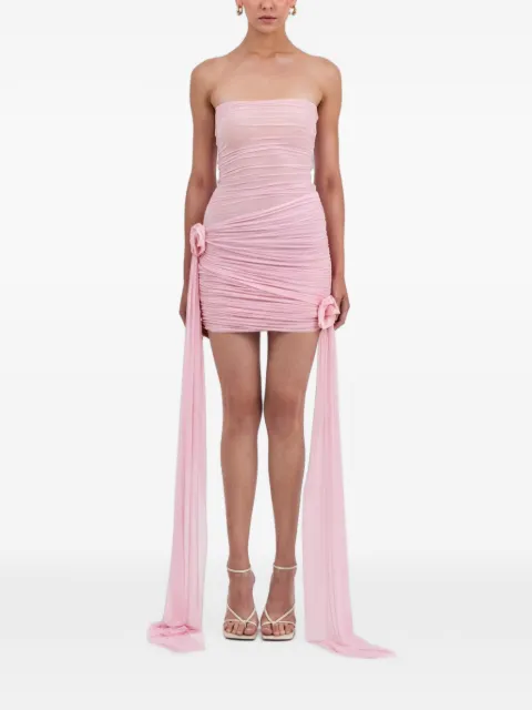Maygel Coronel Claustro ruched floral-detail mini dress