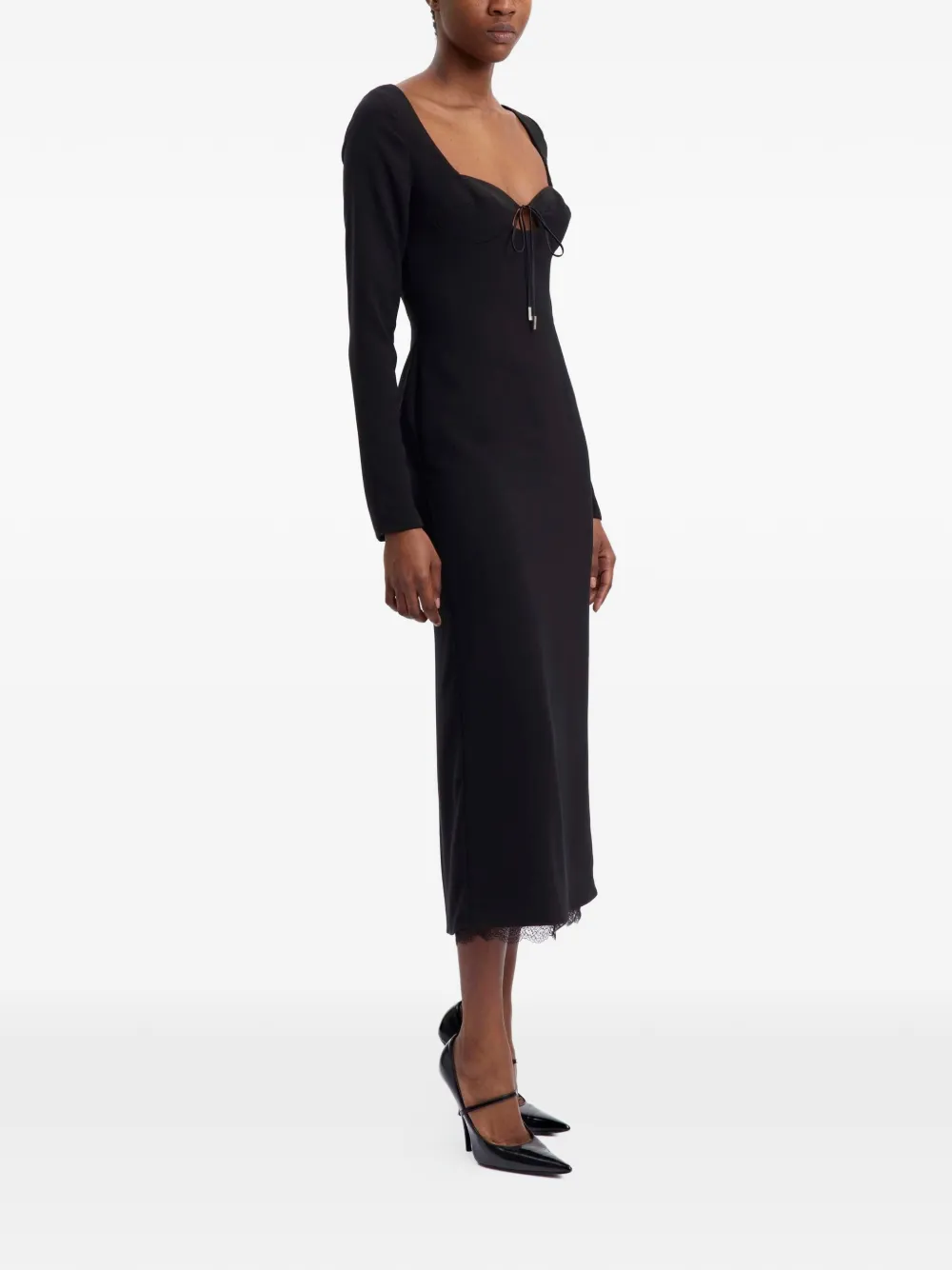 16Arlington Odette midi-jurk Zwart