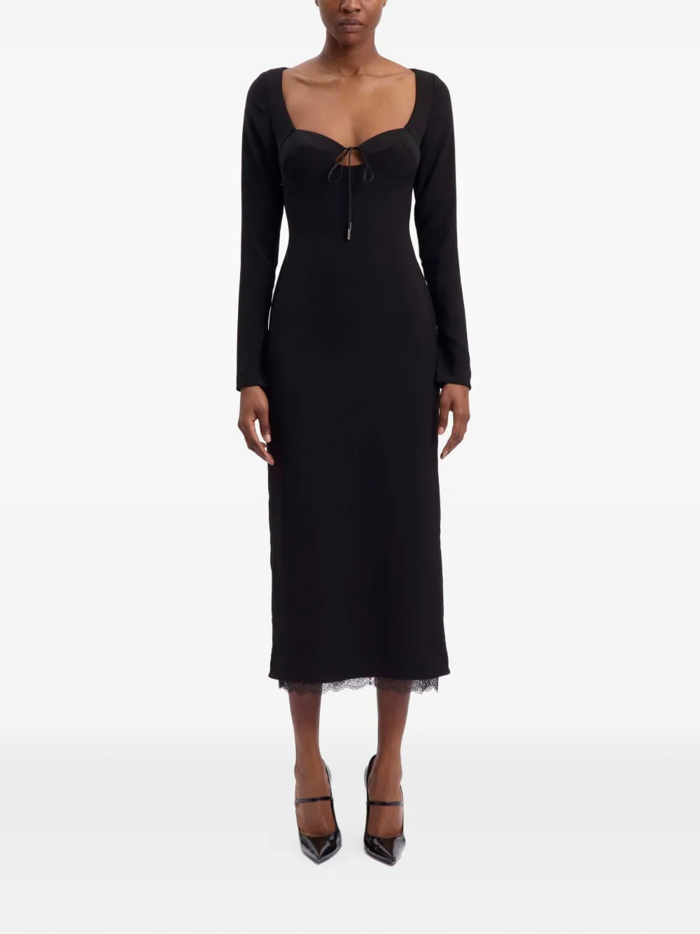 16Arlington Odette midi-jurk Zwart
