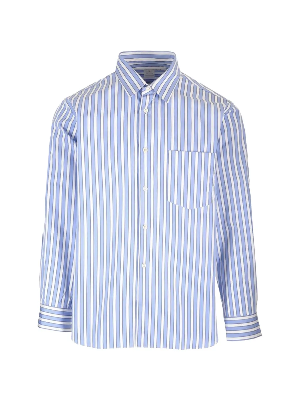 Comme Des Garçons Shirt striped cotton shirt - Blu