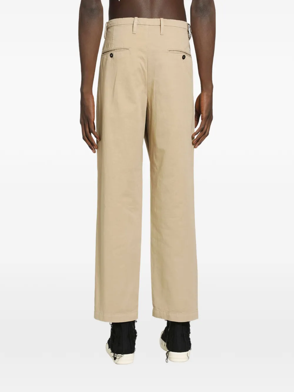 C.P. Company Geplooide ruimvallende broek van katoen-gabardine Beige