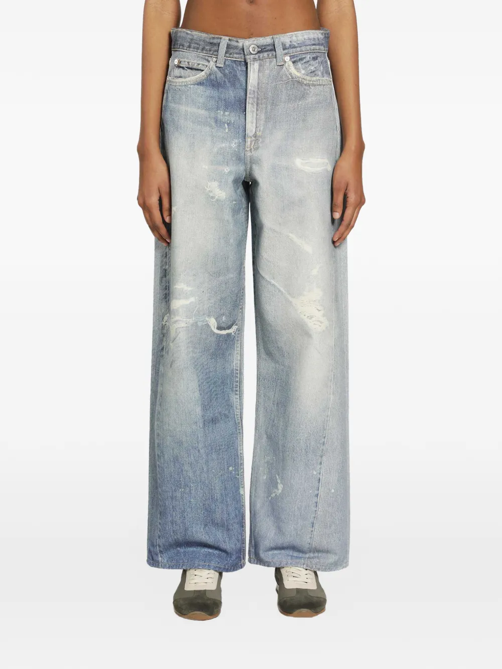 OUR LEGACY full cut distressed jeans - Blu