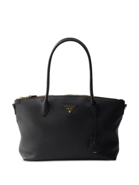 Prada large leather tote bag