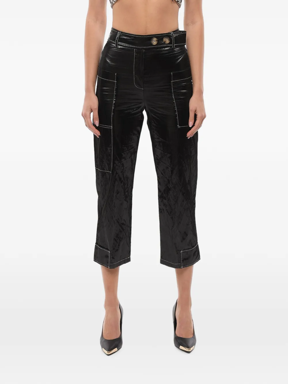 Rejina Pyo contrast-stitch trousers - Black