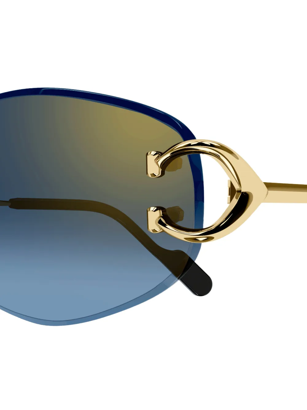 Cartier Eyewear C de Cartier zonnebril met geometrisch montuur Goud