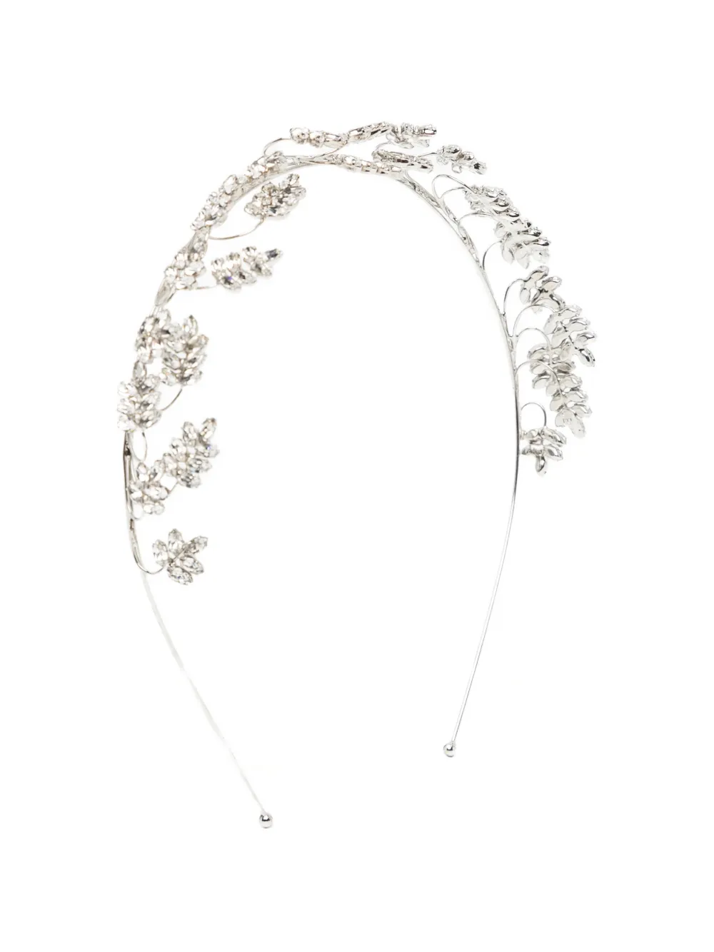 Jennifer Behr crystal-embellished leaf headband - Silber