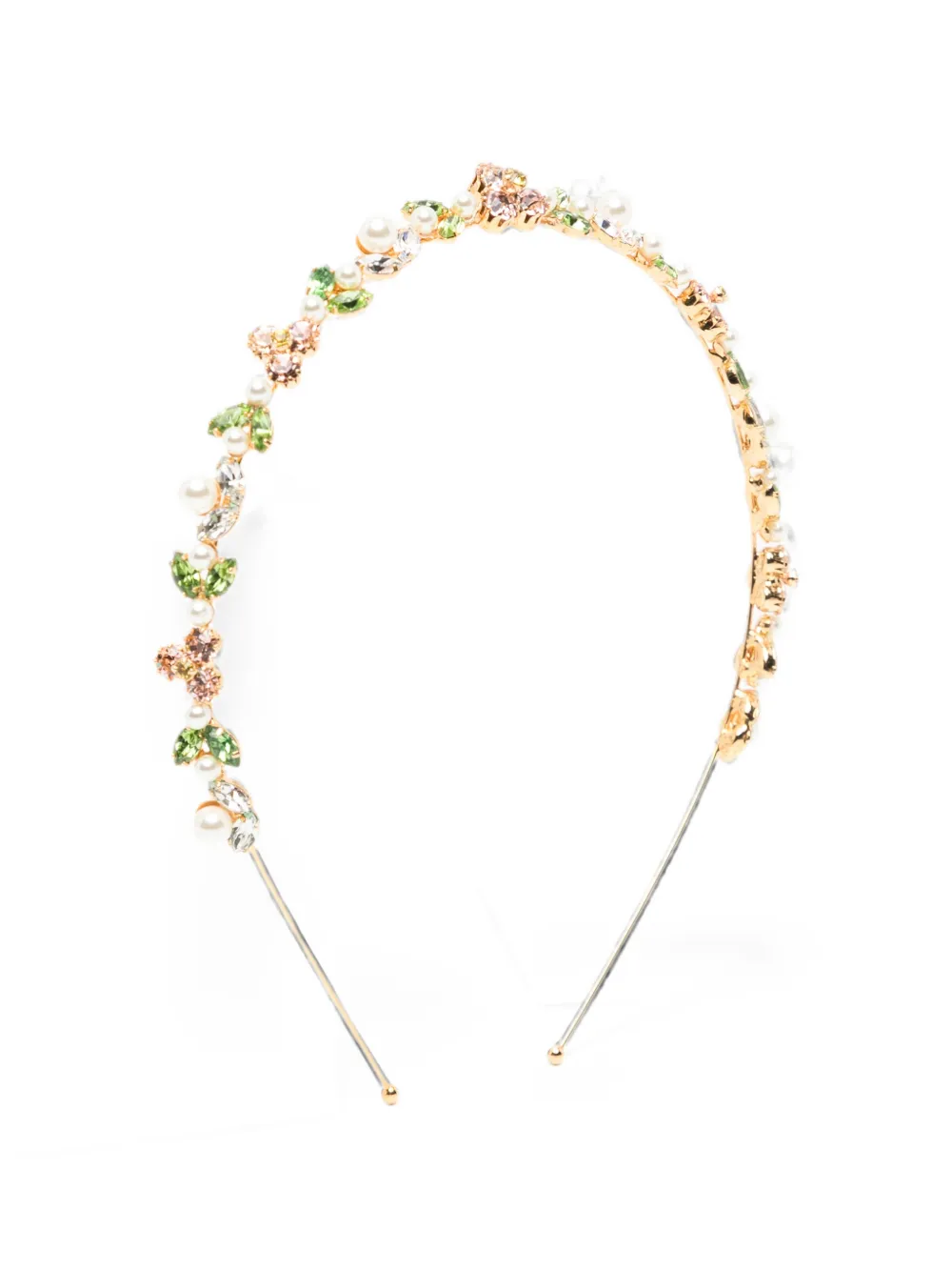 Jennifer Behr crystal-embellished pearl headband - Oro