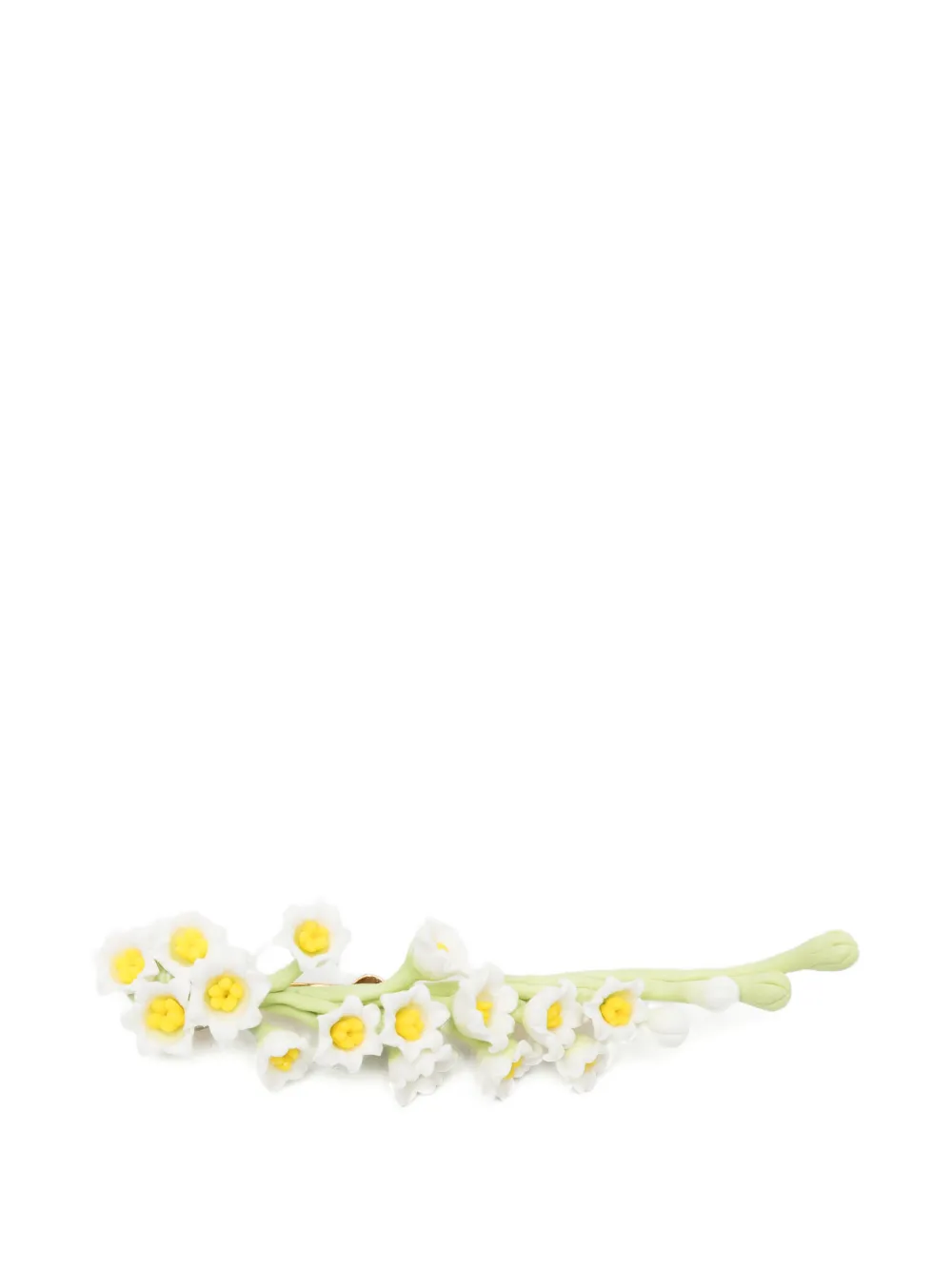 Jennifer Behr Lily floral-embellished hair clip - Verde