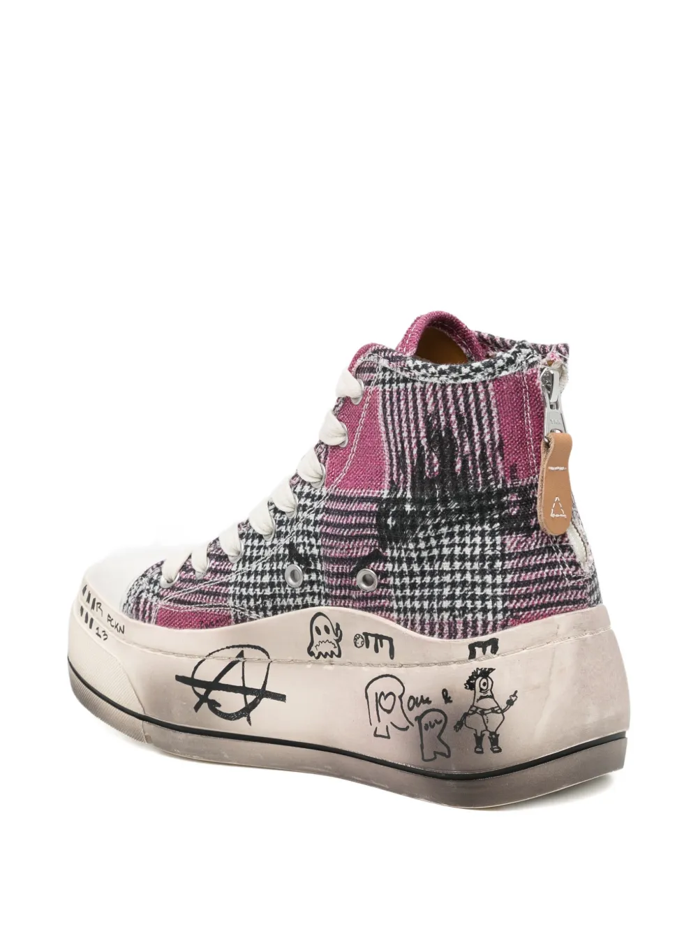 R13 Kurt high-top sneakers Roze