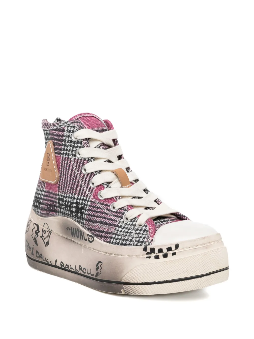 R13 Kurt high-top sneakers Roze