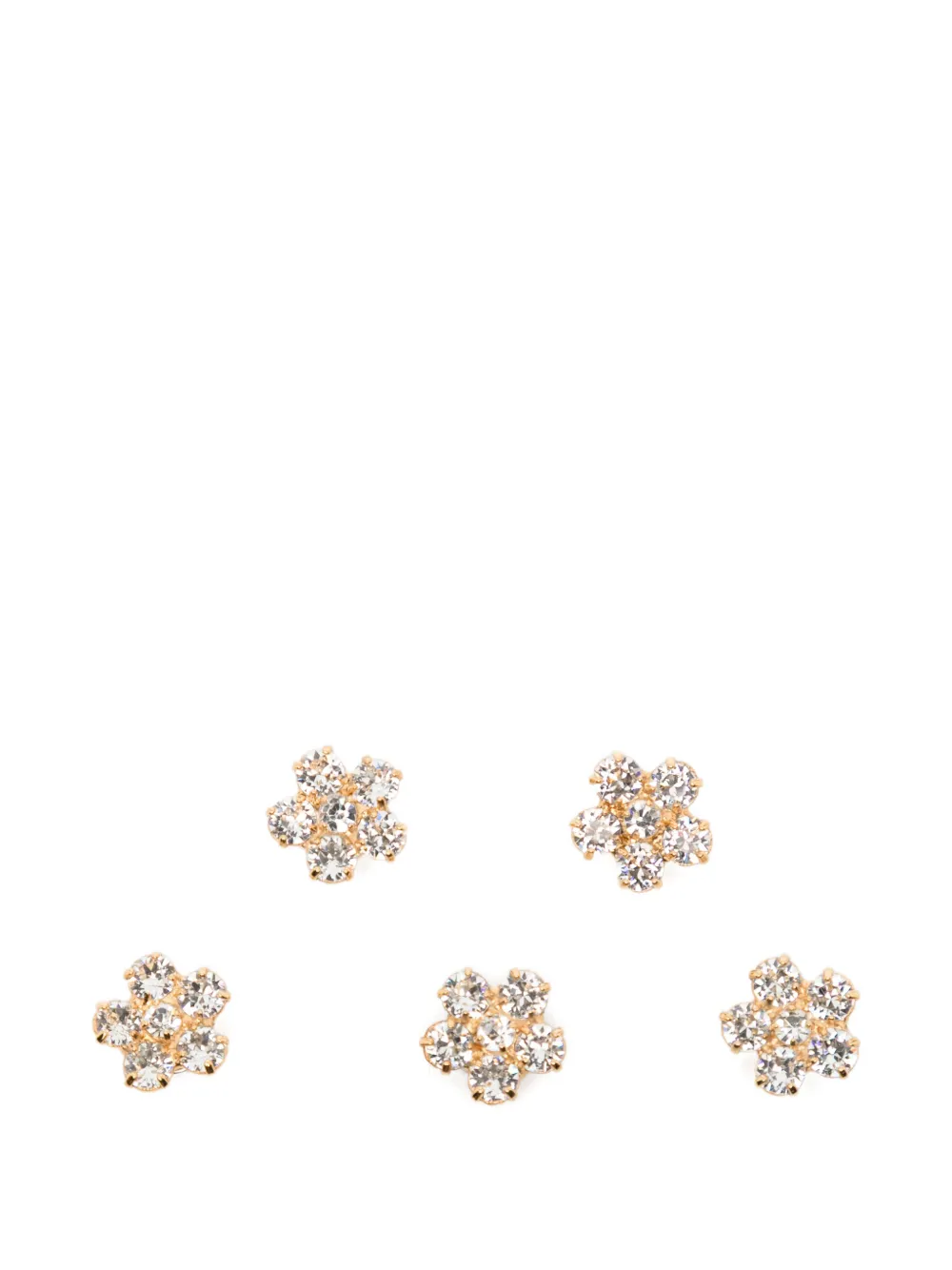 Jennifer Behr crystal-embellished floral-motif hair pins - Oro