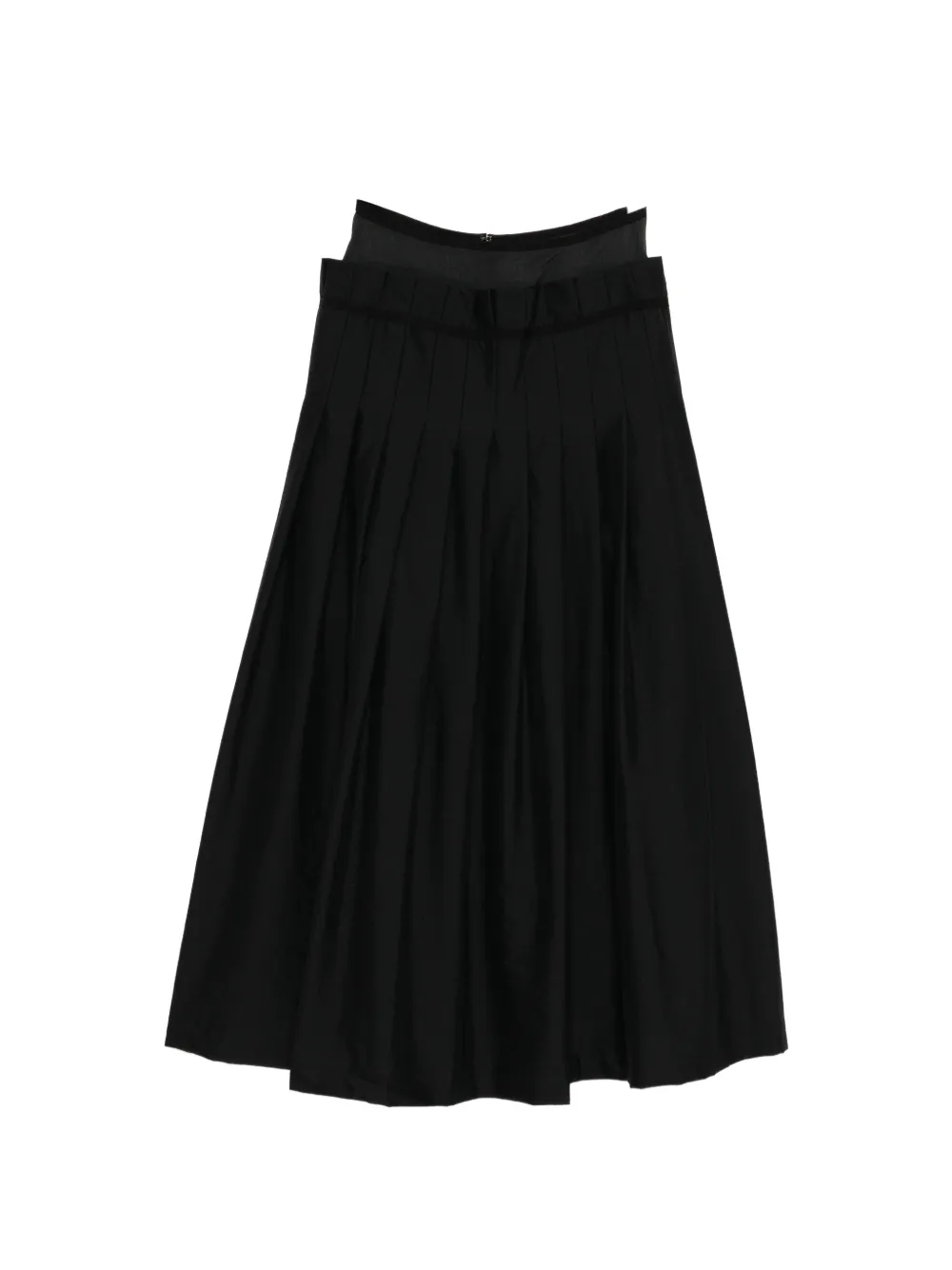 FETICO pleated layered-waist trousers - Nero