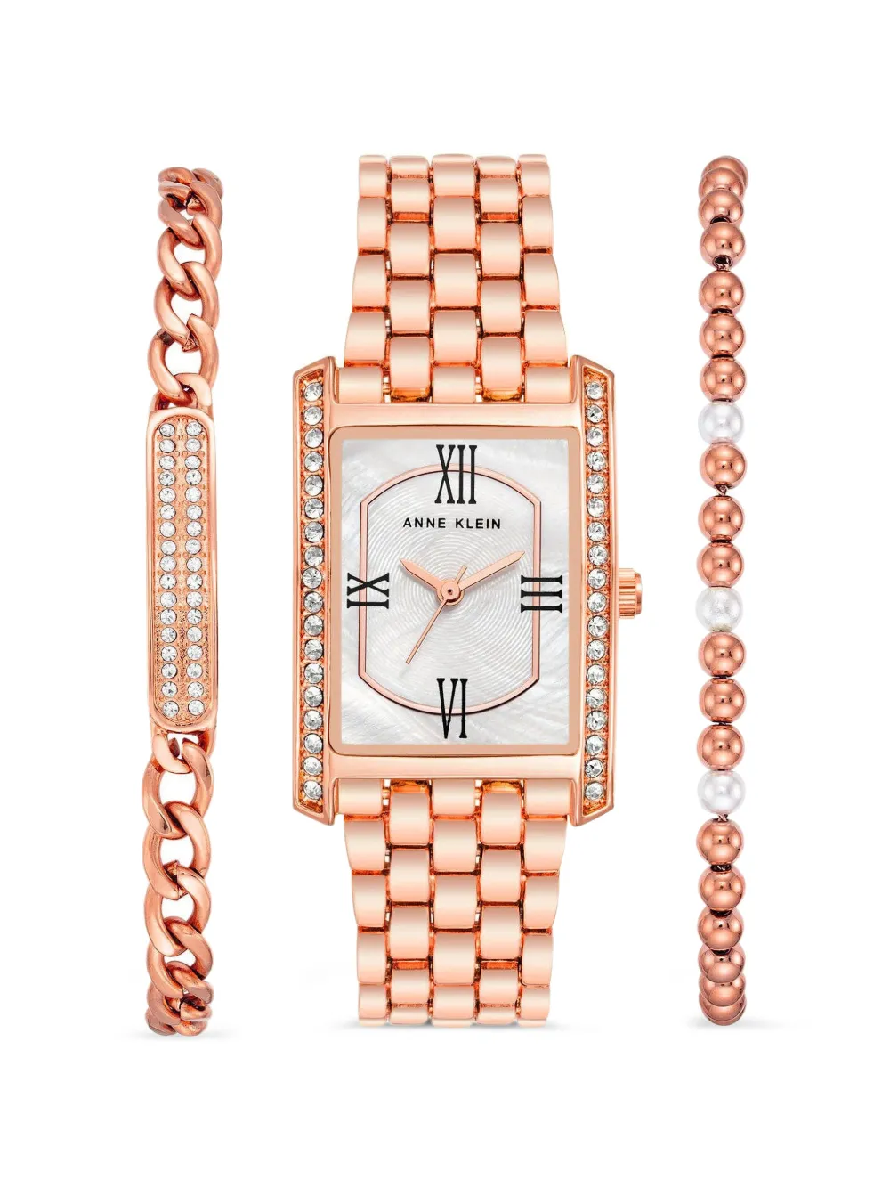 ANNE KLEIN classic crystal 37mm watch - Weiß