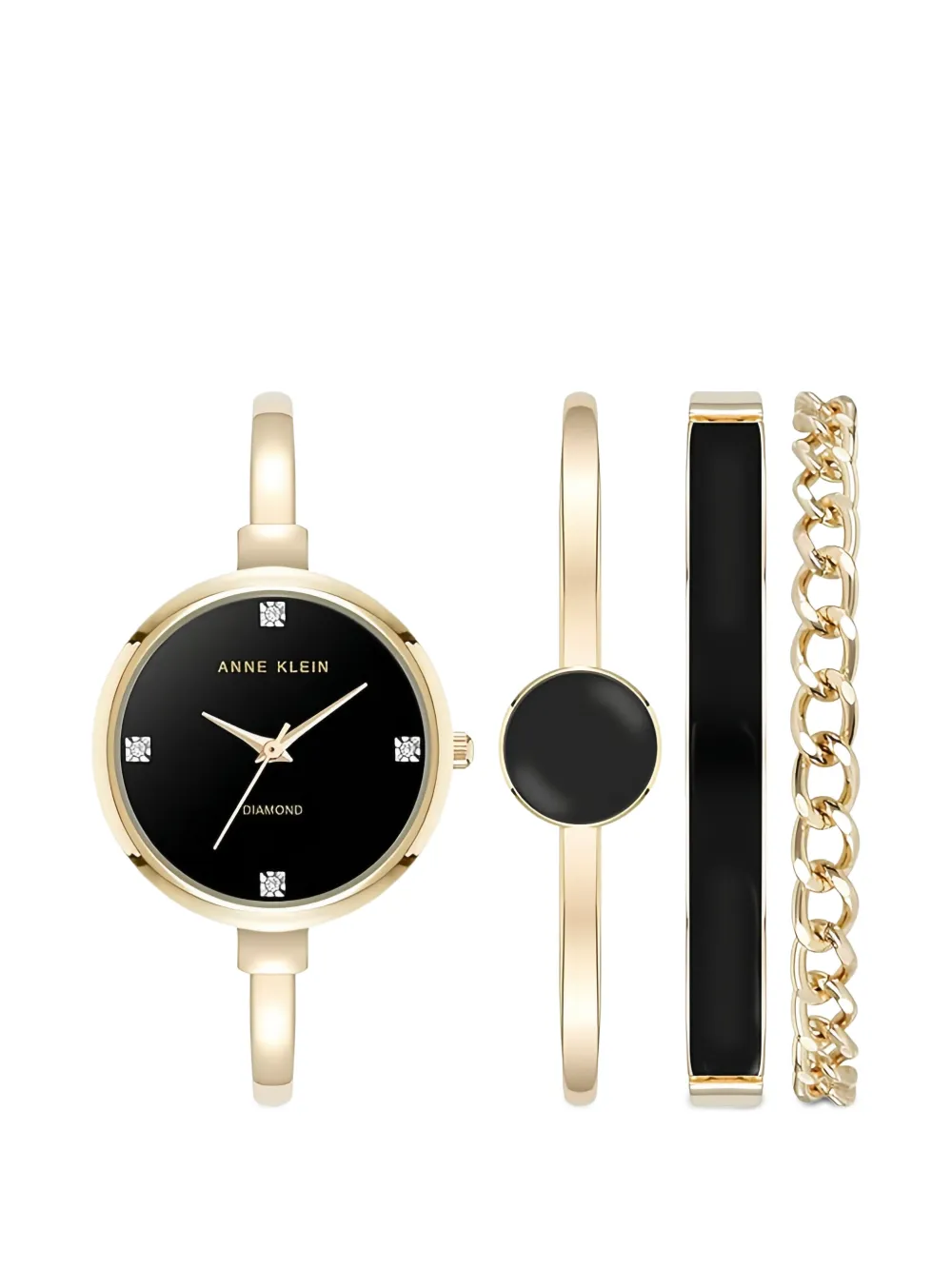 ANNE KLEIN diamond 32mm watch - Nero