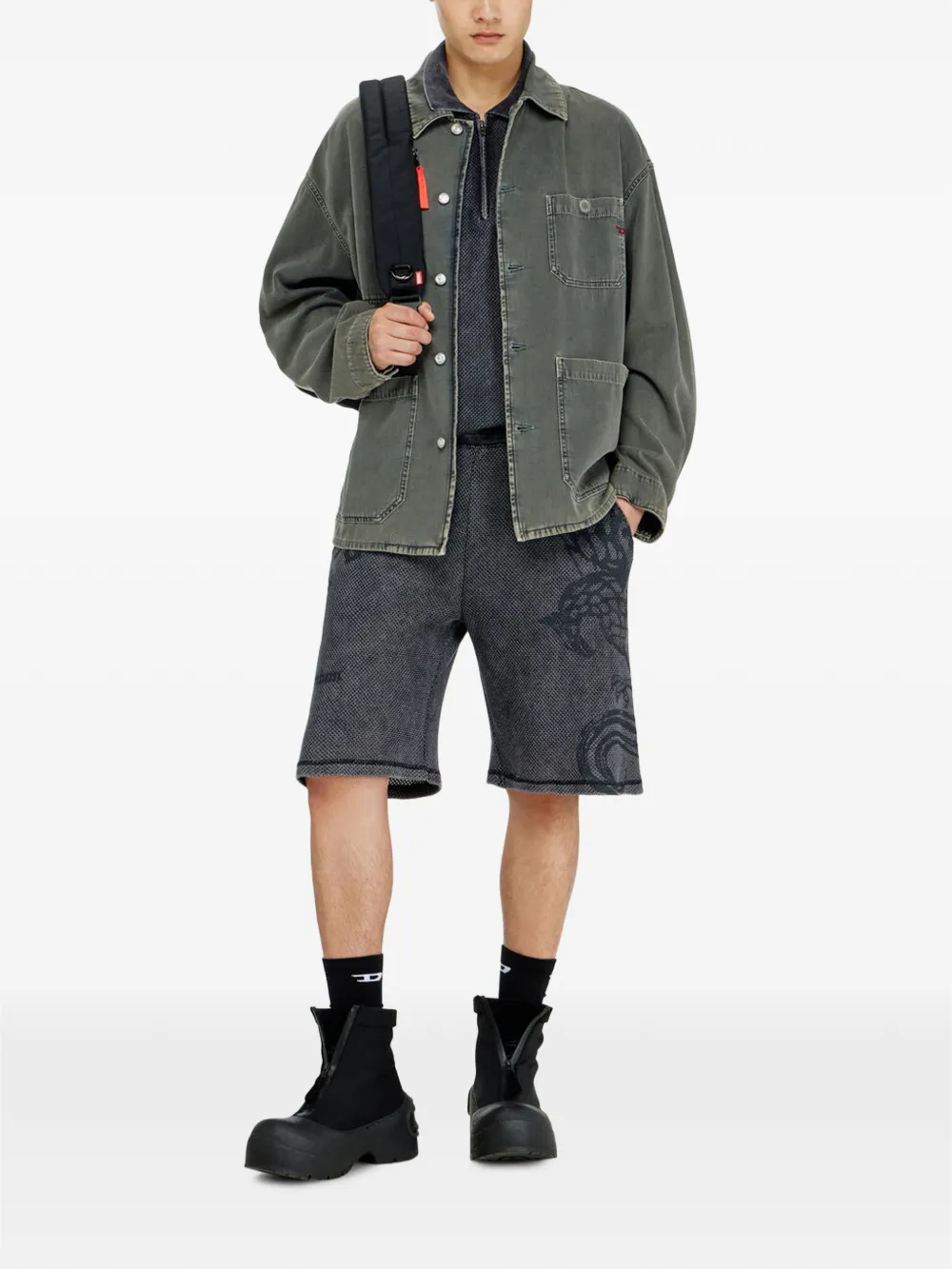 Diesel graphic-print shorts - Grey