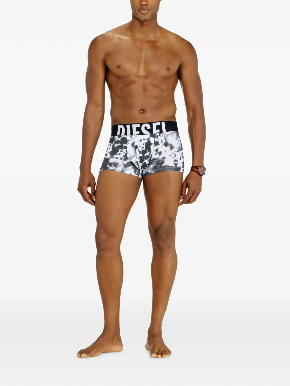Diesel Drie boxershorts met logoband Wit
