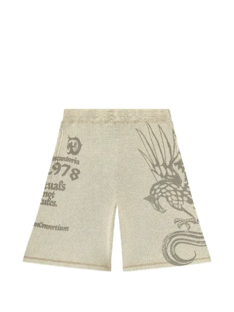 Diesel bermudas con pretina elástica y estampado gráfico