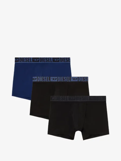 Diesel set de tres bóxeres con logo en la pretina