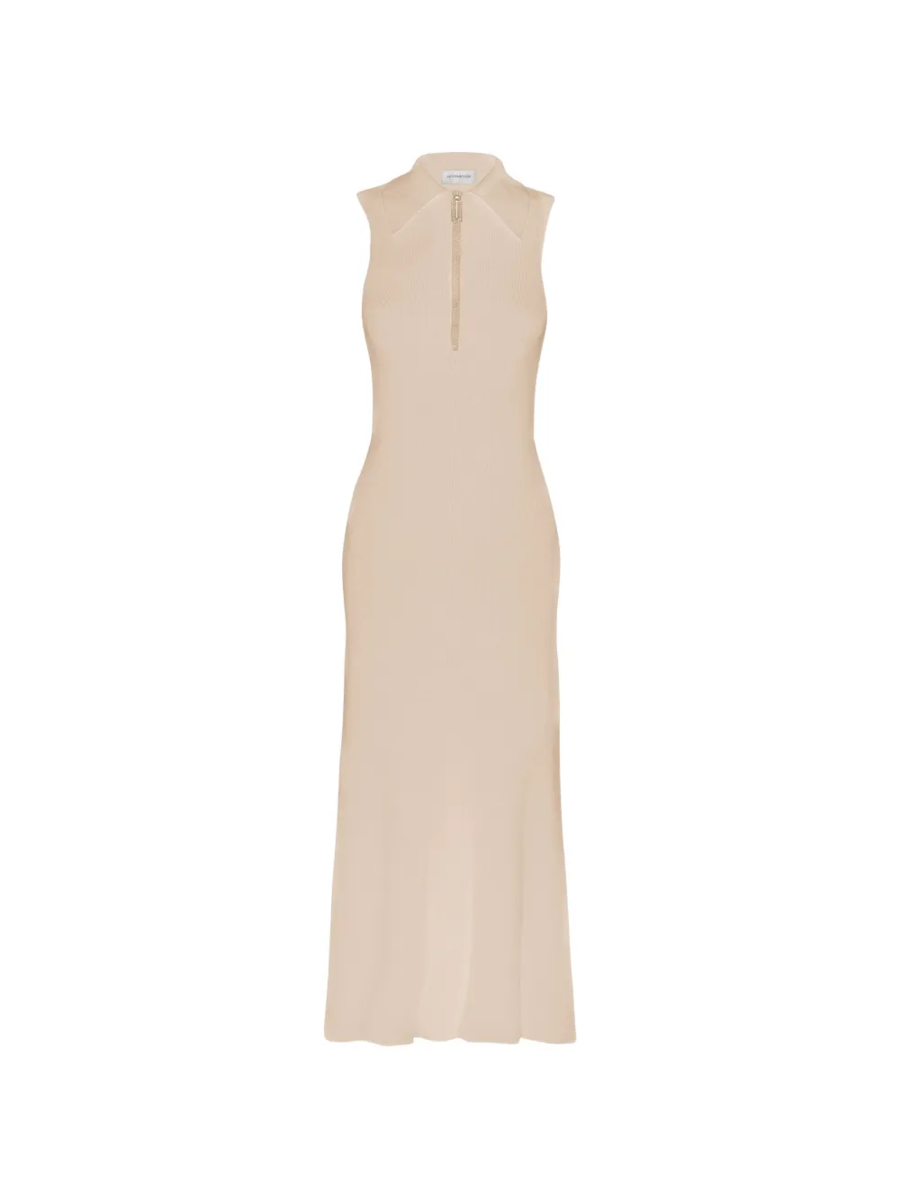 Victoria Beckham Mira zip-up midi dress - Nude