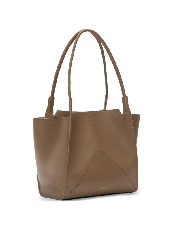 Victoria Beckham Victoria Panelled Leather Tote Bag in Brown