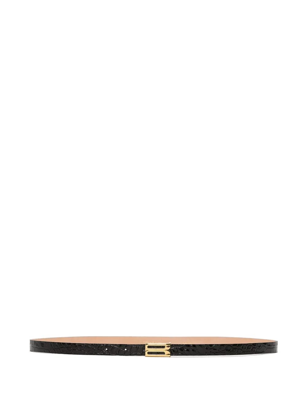 Victoria Beckham micro Dorian croc-effect leather belt - Nero