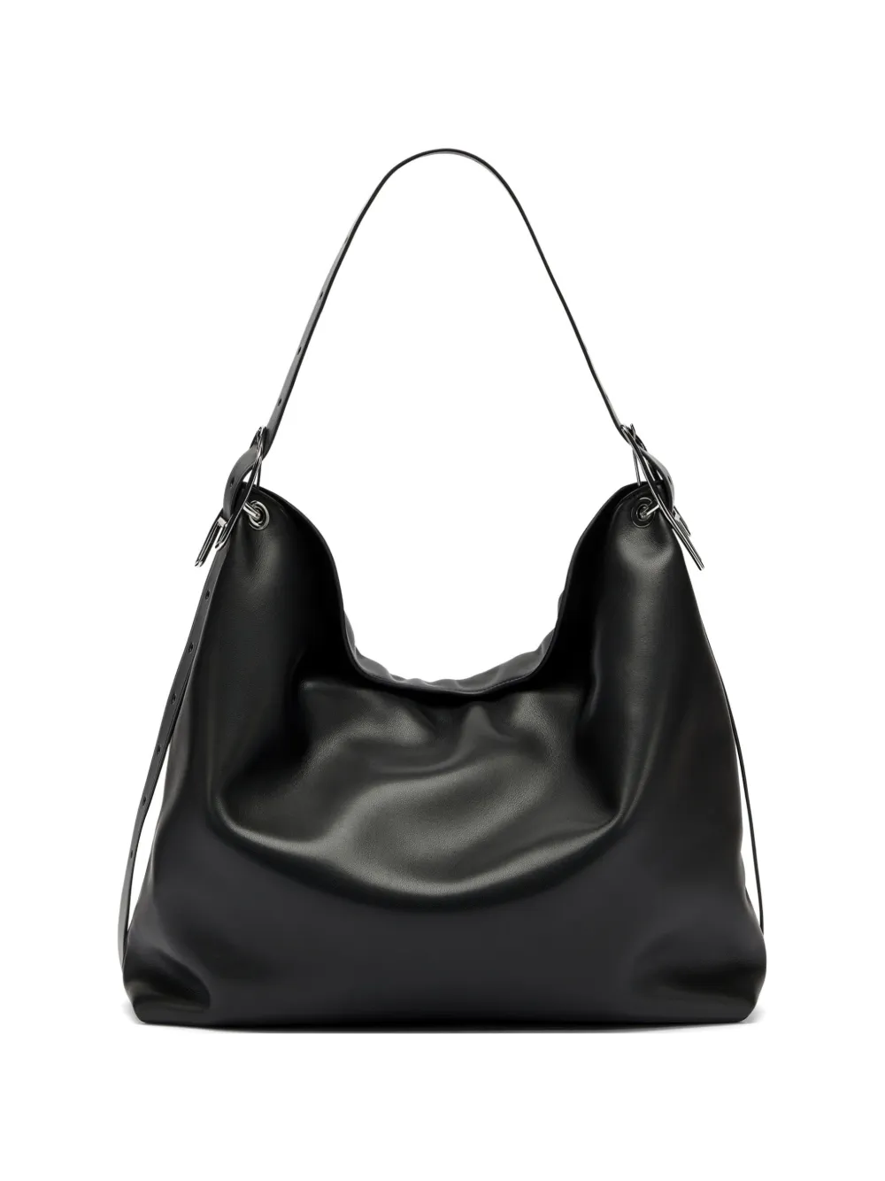 Diesel D-Line leather shoulder bag - Black