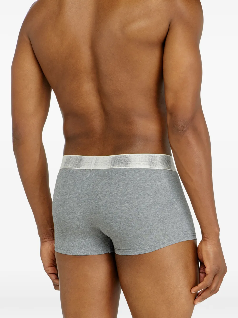 Diesel Drie stretch katoenen boxershorts met satijnen tailleband Grijs