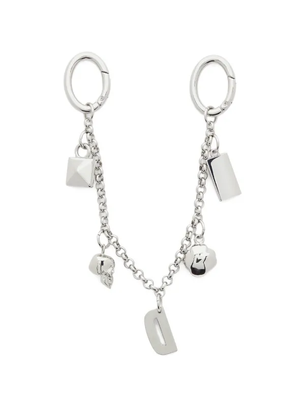 DIESEL シルバー チャーム付きキーホルダー DIESEL シルバー チャーム付きキーホルダー Diesel チャーム