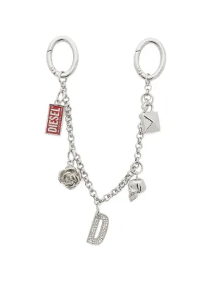 Diesel ハートチャーム キーホルダー | シルバートーン | FARFETCH JP