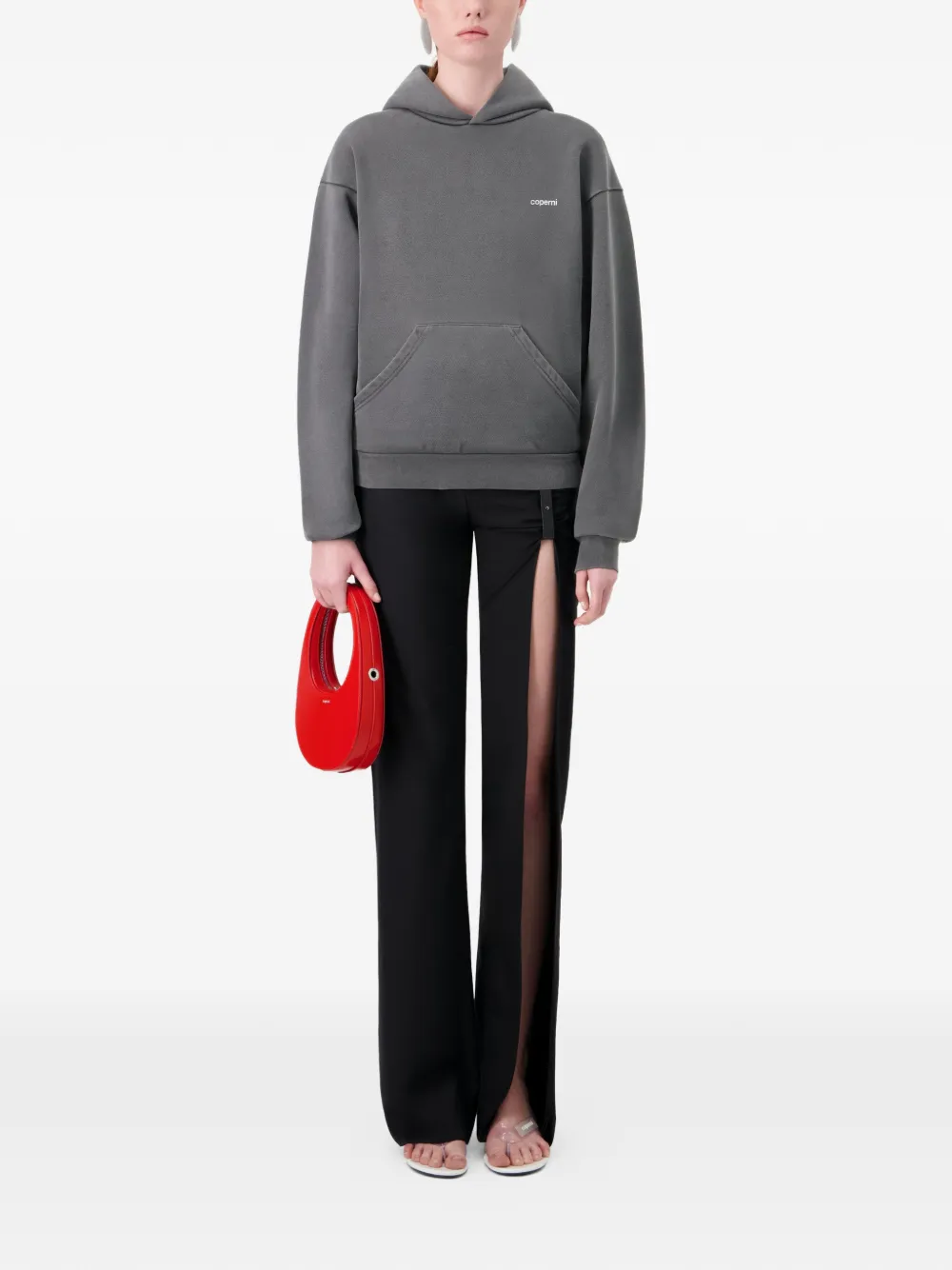 Coperni Sudadera Con Capucha Y Logo - Gris 