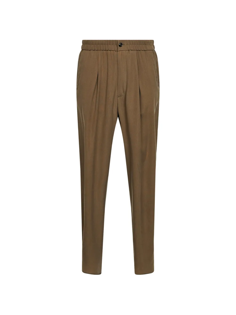 Giorgio Armani pleated elasticated-waistband trousers - Braun