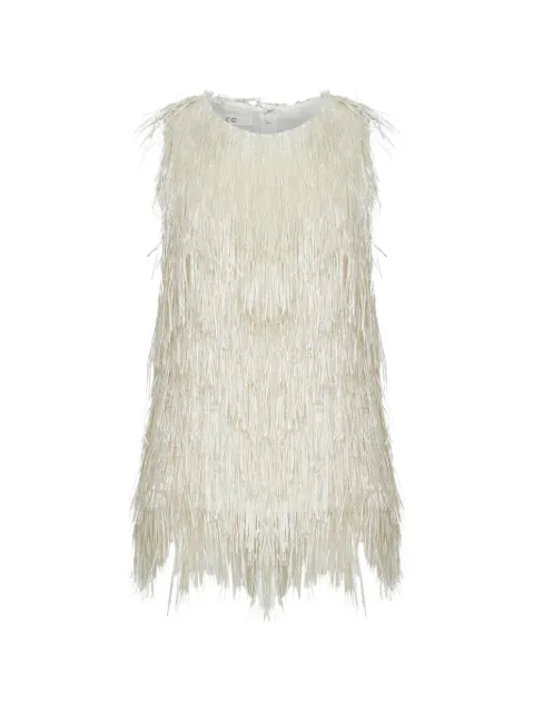 Co metallic fringe-trimmed top