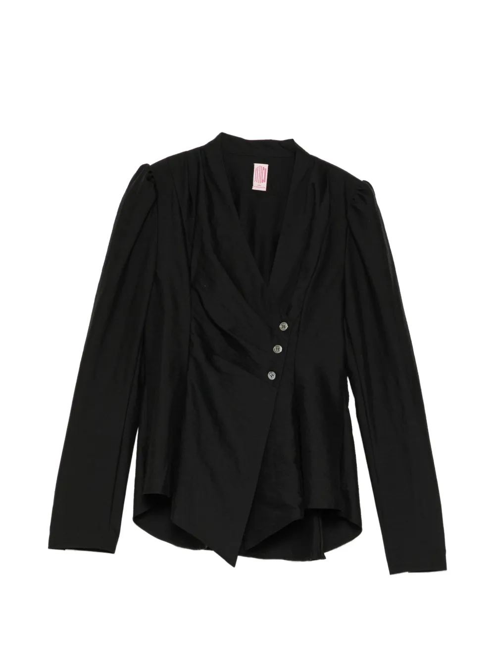 FETICO Drapierter Wickelblazer - Schwarz