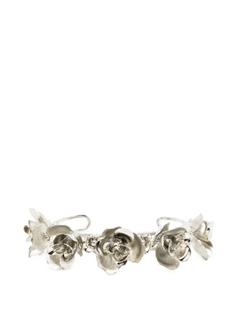 Jennifer Behr floral-embellished cuff bracelet