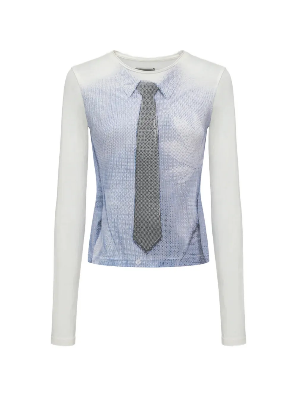 Feng Chen Wang Tie-print Long-sleeve T-shirt In Multi