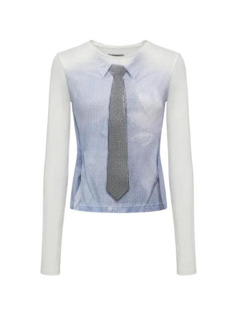 Feng Chen Wang tie-print long-sleeve T-shirt