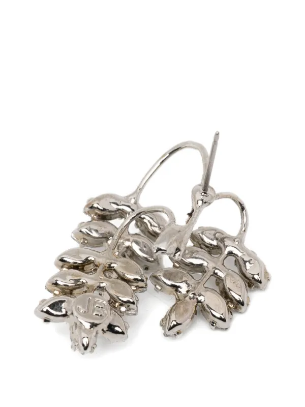 JENNIFER BEHR クリスタルリーフピアス Jennifer Behr クリスタル ピアス | シルバートーン | FARFETCH JP
