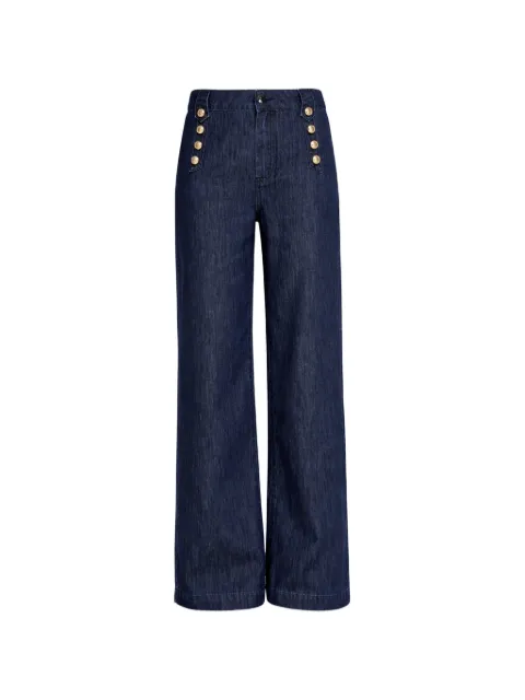 Gaudi button-embellished wide-leg jeans