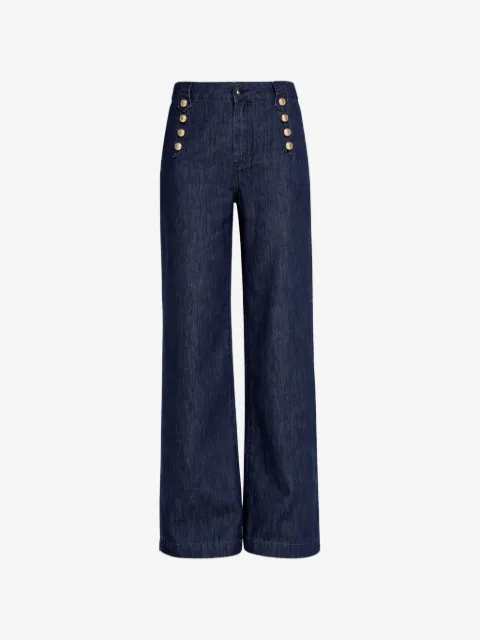 Gaudi jeans anchos con detalle de botones