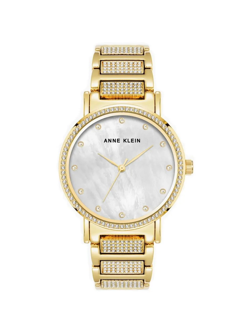 ANNE KLEIN crystal-embellished 36mm watch - Bianco