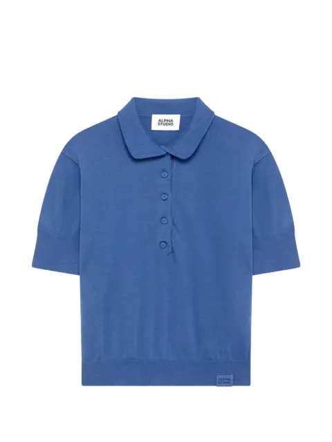 ALPHA STUDIO polo de punto de manga corta