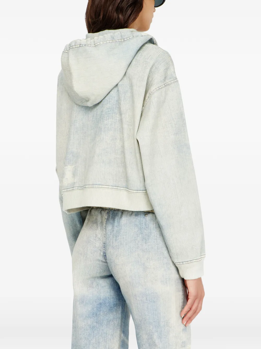 Diesel DE-GIRI-Crop joggingtrui Blauw